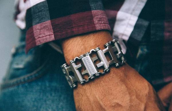 Men multitool bracelet made in the style of Leatherman Tread black   Sikumilv Gift Ideas